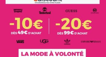 Opération Mode à Volonté Cdiscount = -10€ dès 49€ / -20€ dès 99€ d’achats (même promo)