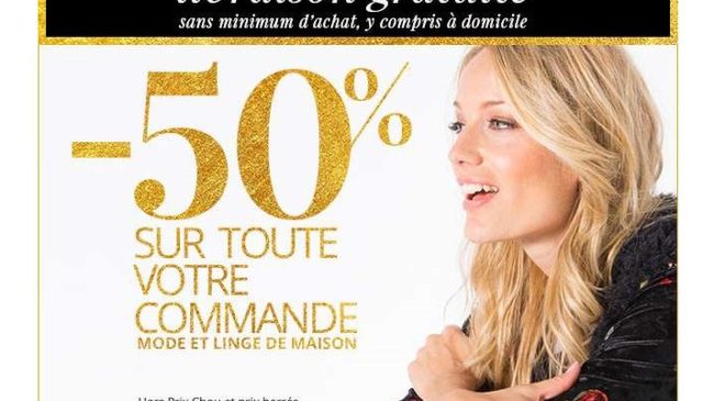 Pré-soldes 3 Suisses -50% sur votre commande et livraison gratuite