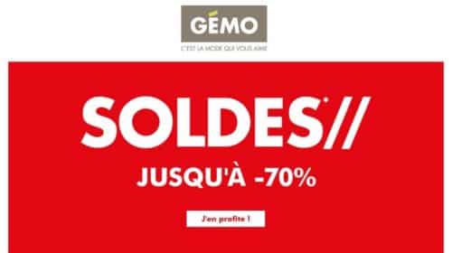 Soldes Gémo chaussures, vêtements et sacs démarqués