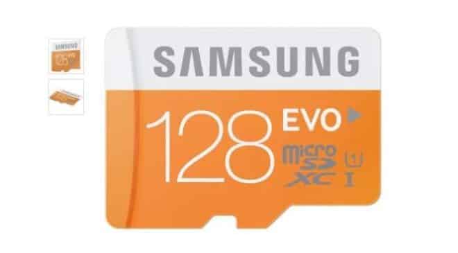 carte microSDXC 128Go Samsung EVO classe 10 pas chere