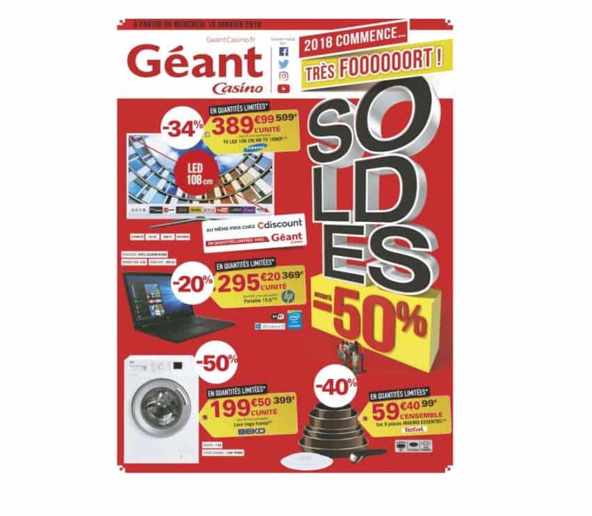 Voir le catalogue des soldes Géant Casino 2018 (à partir du 10 janvier)