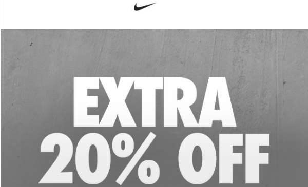 code 20% supplémentaires sur les soldes Nike