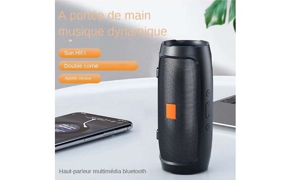 enceinte bluetooth circulaire 360° quatre haut parleurs