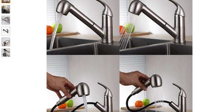 robinet de cuisine avec douchette extractible pas cher Homelody