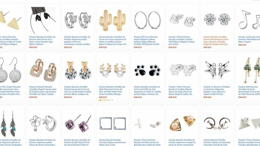 MINI PRIX : 0,01€ les boucles oreille fantaisies (&lot de 12 pour 0,01€) – frais de port 1,89 € 0,01€ les boucles d’oreille fantaisies