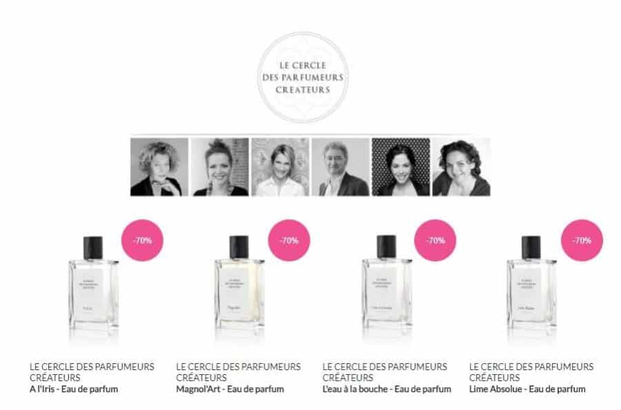 10,53€ eau de parfum Le Cercle des Parfumeurs Créateurs 75ml (-70%) Soldes Beauty Success