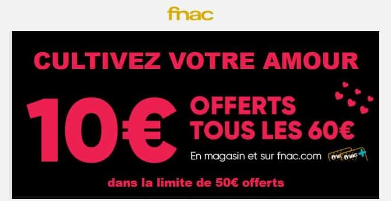 BON PLAN : 10€ offerts par tranche de 60€ sur la FNAC – DERNIER JOUR