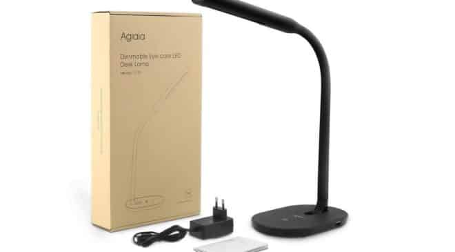 14,39€ lampe de bureau avec port USB de charge bouton tactile 3 intensités