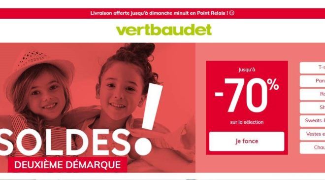 -70% et livraison gratuite sur les soldes Vert Baudet