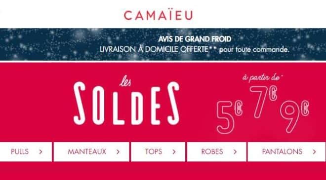 Bon plan Camaïeu jusqu’à -70% sur les soldes livraison gratuite sans mini