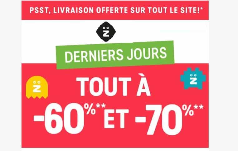 Derniers jours soldes vêtements Z : de 60% à -70% + livraison gratuite sans minimum