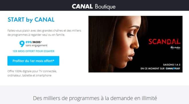 GRATUIT 1 mois d’abonnement à START by CANAL sans engagement