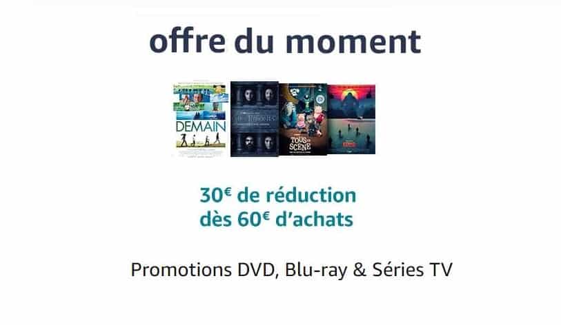 Offre DVD-Blu-Ray : 30€ de remise dès 60€ d’achats (plus de 3000 films)