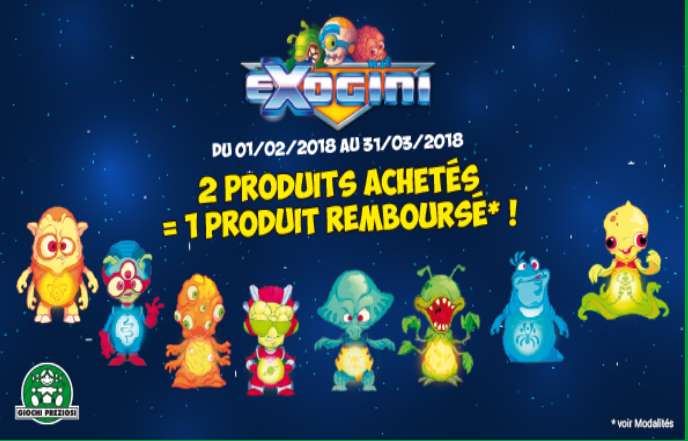 Offre de remboursement jouet Exogini