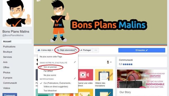 Recevoir les Bons Plans de Bons Plans Malins sur Facebook