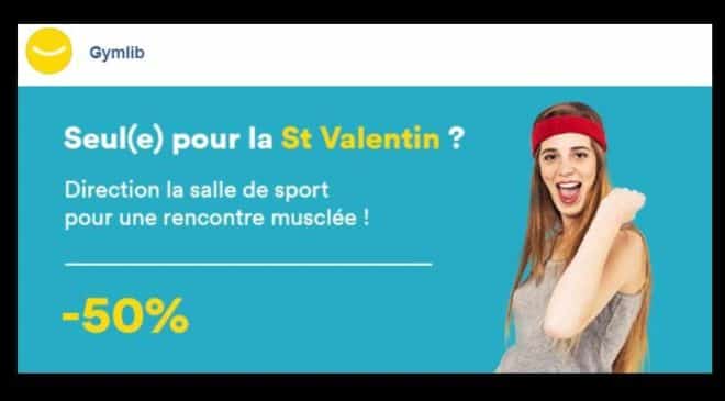 Saint Valentin Gymlib - code promo