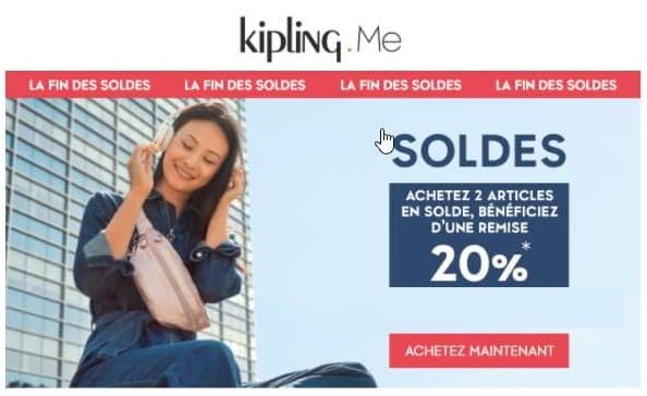 Soldes Kipling Jusqu’à 50% + 20% Suppl. Dès 2 Articles