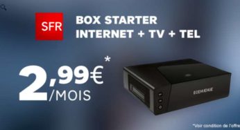 Vente privée Box SFR Starter : 2,99€ au lieu de 34,99€/mois (internet + 200 chaines TV + appels illimités + SFR Presse + SFR Cloud)