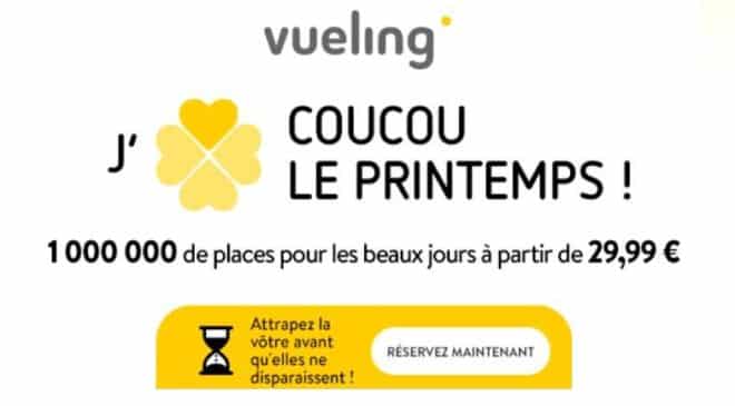 1 million de billets Vueling à partir de 29,99€