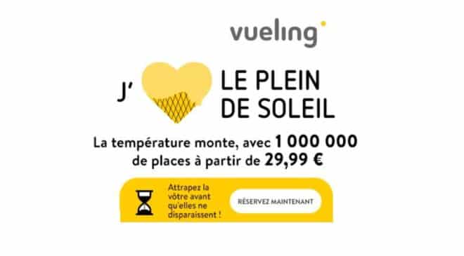 1 million de billets Vueling pas chers