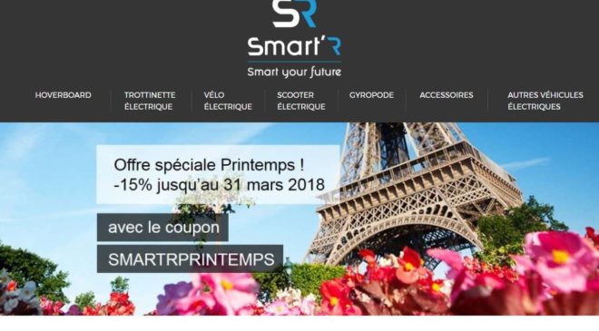 15% de remise sur toute la boutique Smart R 