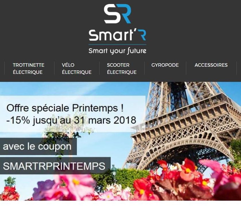 15% de remise sur toute la boutique Smart R