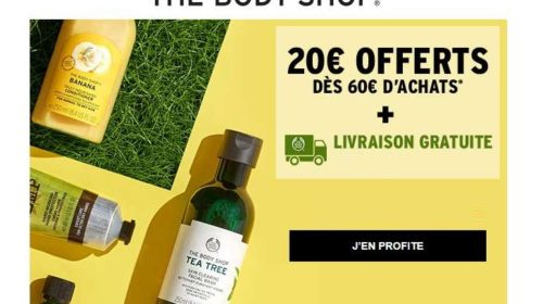 20€ de remise sur The Body Shop