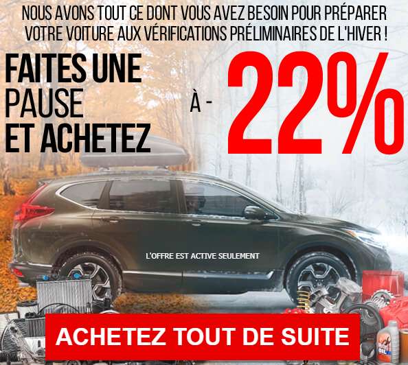 22% de remise sur Pieces Auto et ses 1 millions de pièces détachées (uniquement aujourd’hui)