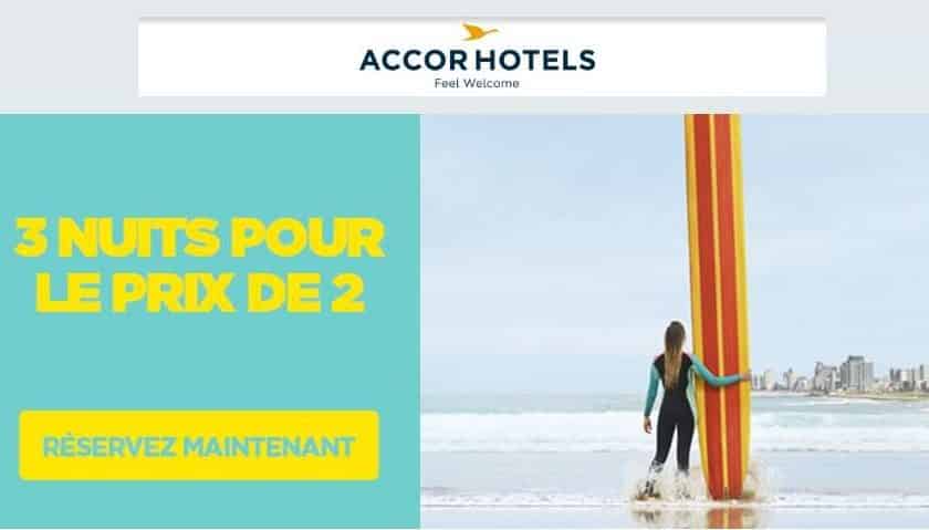 3 nuits pour le prix de 2 dans un hôtel Ibis, Novotel, Sofitel