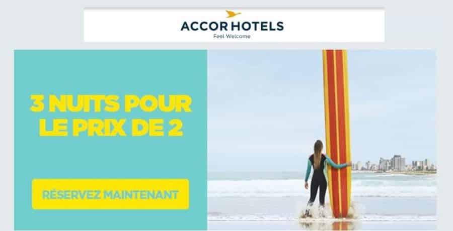 3 nuits pour le prix de 2 dans un hôtel Ibis, Novotel, Sofitel… France et étranger