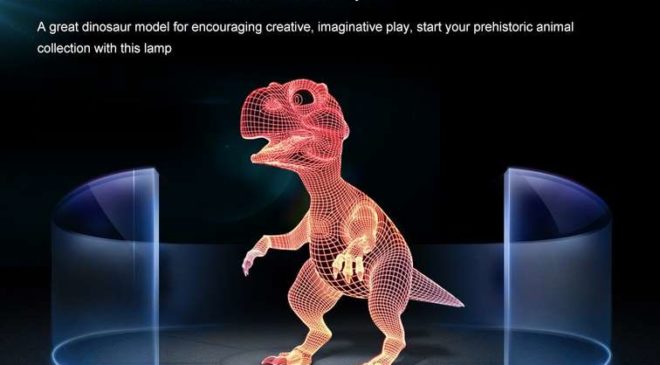 6,55€ la lampe 3D Dinosaure (7 couleurs) port inclus