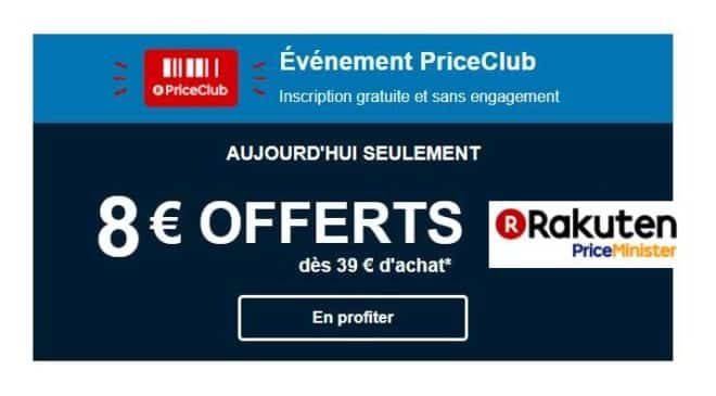 8€ de remise sur Rakuten