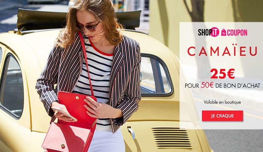 Bon d’achat Camaïeu moitié prix
