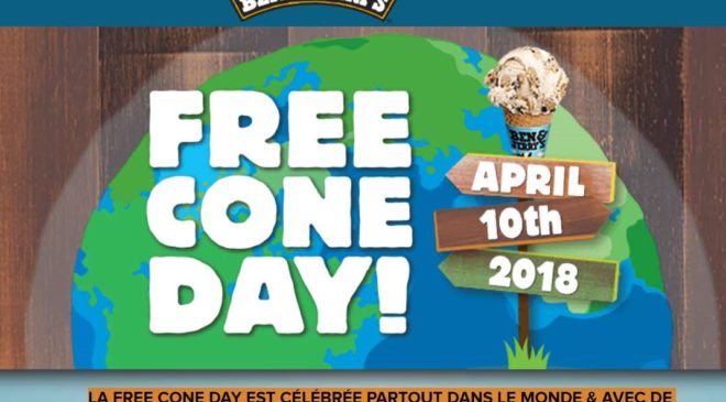 Free Cone Day 2018 les glaces gratuites de Ben & Jerry’s le 10 avril