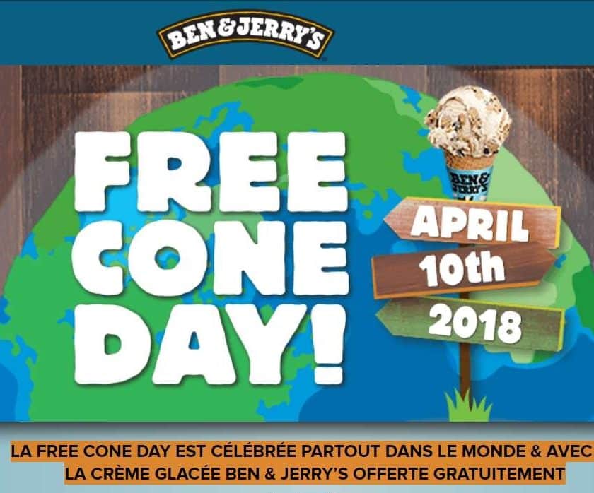 Free Cone Day 2018 les glaces gratuites de Ben & Jerry’s le 10 avril