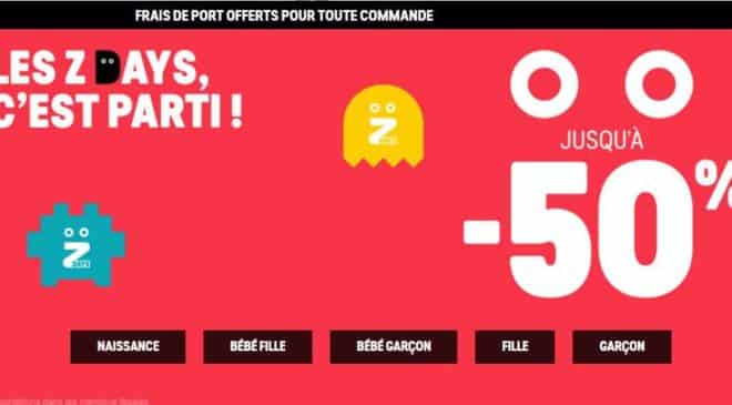 Les Z-Days jusqu’à -50% livraison gratuite sans minimum