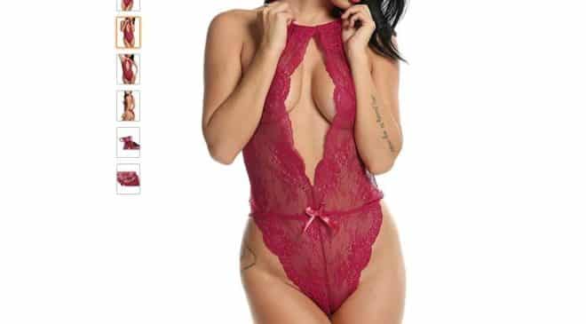 Moins de 4€ la nuisette sexy dos nu dentelle Avidlove