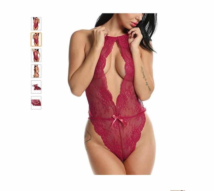 Moins de 4€ la nuisette sexy dos nu dentelle Avidlove