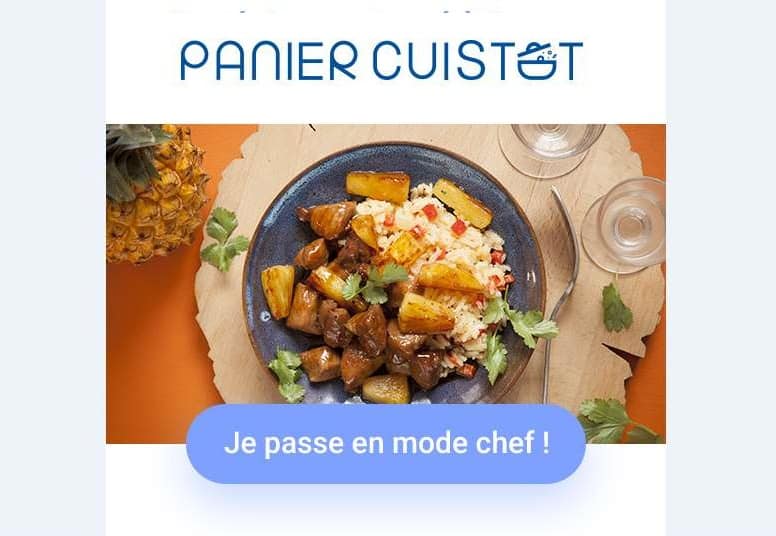 Repas livré à domicile Panier Cuistot : 8€ de remise (même anciens clients)