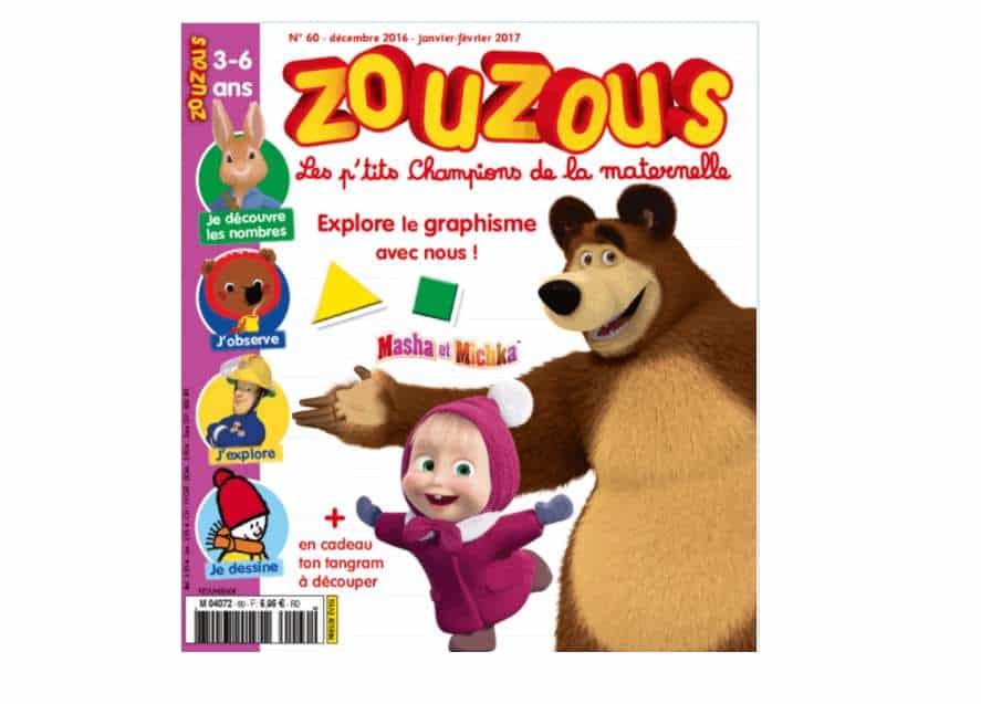 Abonnement magazines Zouzous et Oui-Oui pas cher : 24€ les 8 numéros (3 à 6 ans)