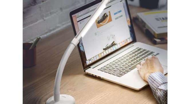 lampe de bureau LED rechargeable avec réglage tactile 7 intensités