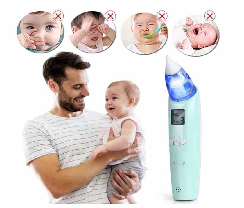 mouche nez bébé électrique musicale avec écran LED INTEY
