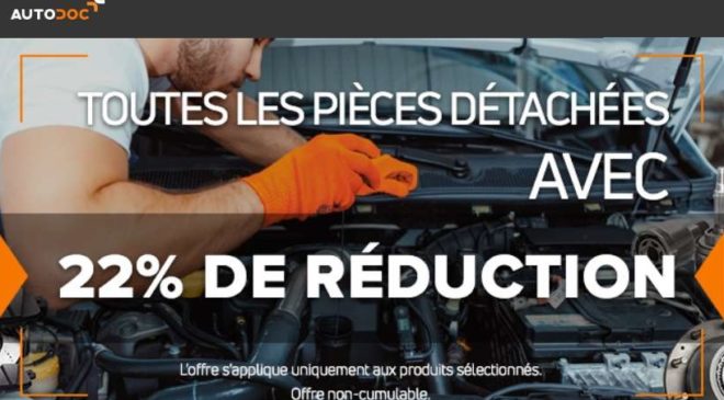 remise de 22% sur AutoDoc pendant 24h