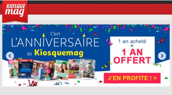 1 an acheté = 1 an d’abonnement gratuit KiosqueMag
