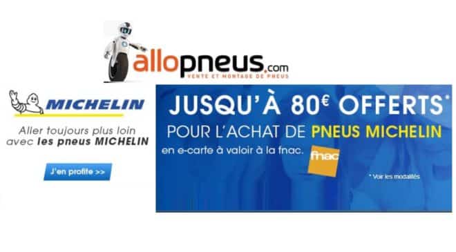 2 ou 4 pneus MICHELIN achetés sur AlloPneus