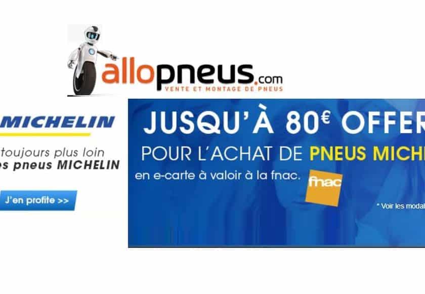 2 ou 4 pneus MICHELIN achetés sur AlloPneus