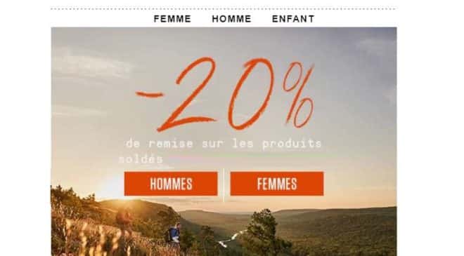 20% supplémentaire sur les promotions Merrell