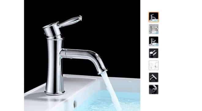 23,99€ le robinet de salle de bain chromé bec pivotant Homelody