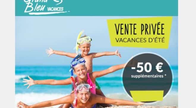 50€ de remise supplémentaire sur les vacances en été