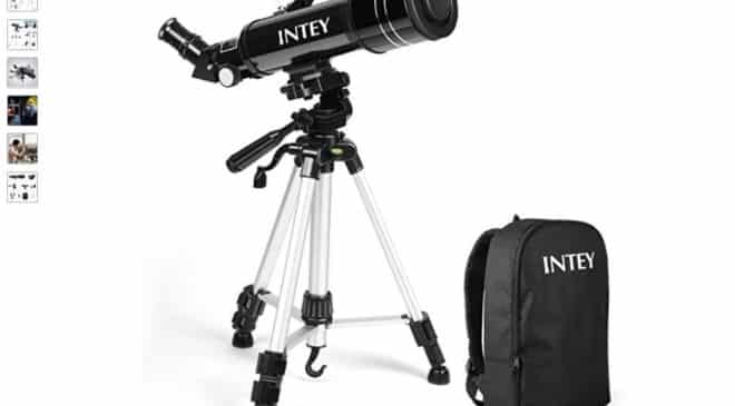 53,19€ télescope astronomique Intey avec sac de transport pour débutant